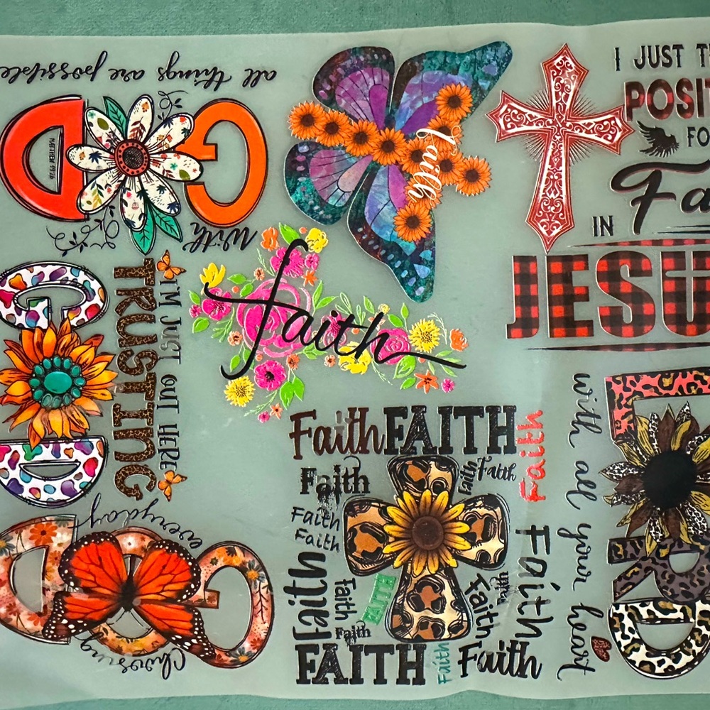 Inspirational iron on decals for clothing